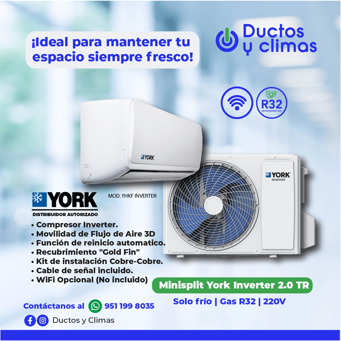 YORK INVERTER SOLO FRIO 2 TR