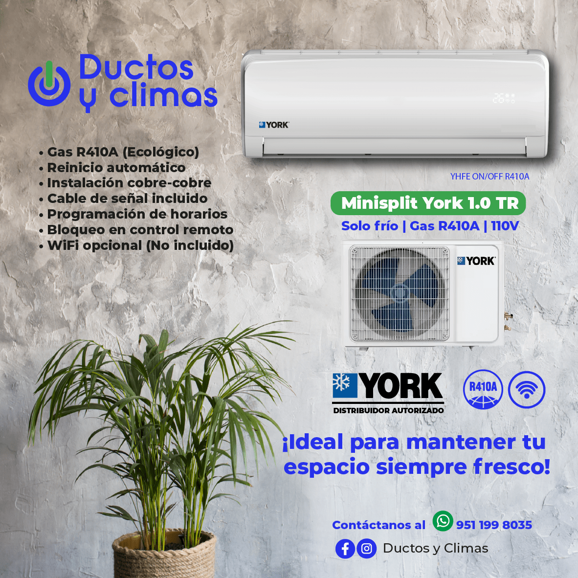 YORK ON OFF SOLO FRIO 1TR 110V